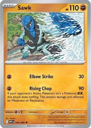 Sawk — SV: White Flare Pokémon TCG card by Dsuke