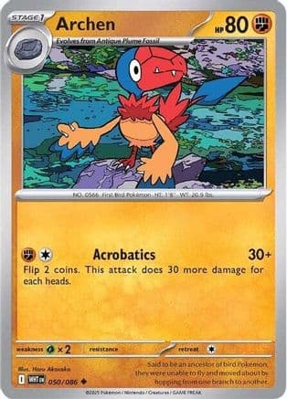 Archen — SV: White Flare Pokémon TCG card by Haru Akasaka