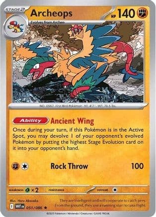 Archeops — SV: White Flare Pokémon TCG card by Haru Akasaka