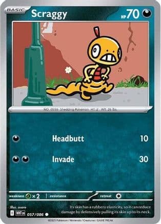 Scraggy — SV: White Flare Pokémon TCG card by osare