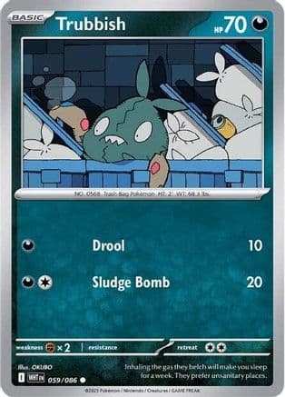 Trubbish — SV: White Flare Pokémon TCG card by OKUBO