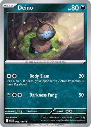 Deino — SV: White Flare Pokémon TCG card by kodama