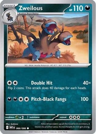Zweilous — SV: White Flare Pokémon TCG card by kodama