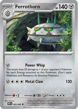 Ferrothorn — SV: White Flare Pokémon TCG card by Hasuno