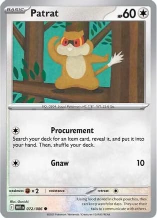 Patrat — SV: White Flare Pokémon TCG card by Ounishi