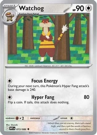 Watchog — SV: White Flare Pokémon TCG card by Ounishi