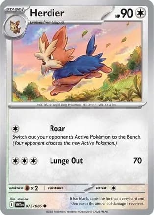 Herdier — SV: White Flare Pokémon TCG card by sowsow