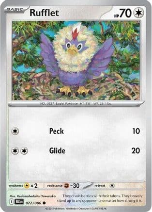 Rufflet — SV: Black Bolt Pokémon TCG card by Kedamahadaitai Yawarakai