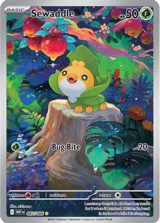 Sewaddle - 087/086 — SV: White Flare Pokémon TCG card by nisimono