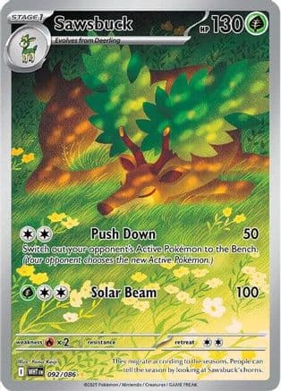 Sawsbuck - 092/086 — SV: White Flare Pokémon TCG card by Yano Keiji