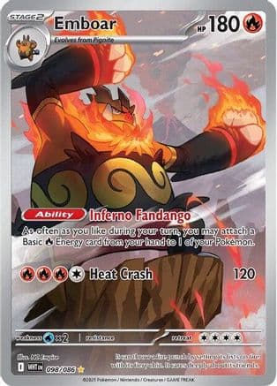 Emboar - 098/086 — SV: White Flare Pokémon TCG card by NC Empire