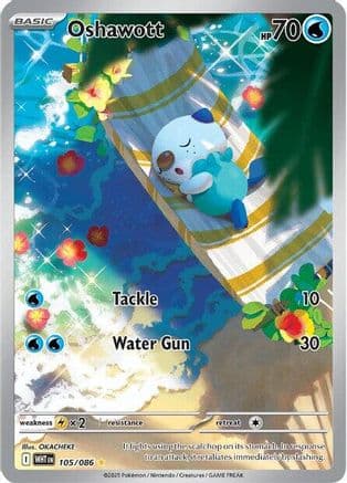 Oshawott - 105/086 — Pokémon TCG card