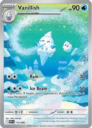 Vanillish - 112/086 — SV: White Flare Pokémon TCG card by Yoko Hishida