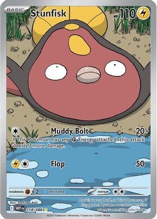 Stunfisk - 118/086 — SV: White Flare Pokémon TCG card by Toshinao Aoki