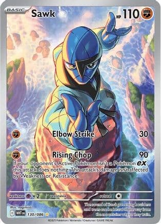 Sawk - 130/086 — SV: White Flare Pokémon TCG card by nagimiso