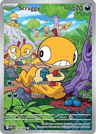 Scraggy - 138/086 — SV: White Flare Pokémon TCG card by Nelnal