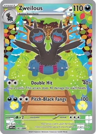 Zweilous - 147/086 — SV: White Flare Pokémon TCG card by Kyoko Umemoto
