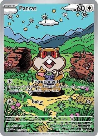 Patrat - 152/086 — SV: White Flare Pokémon TCG card by Yukihiro Tada