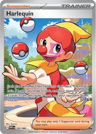 Harlequin - 163/086 — SV: White Flare Pokémon TCG card by Teeziro