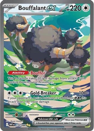 Bouffalant ex - 170/086 — SV: White Flare Pokémon TCG card by Rianti Hidayat