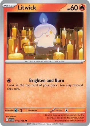 Litwick — SV: White Flare Pokémon TCG card by satoma