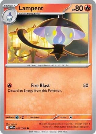 Lampent — SV: White Flare Pokémon TCG card by satoma