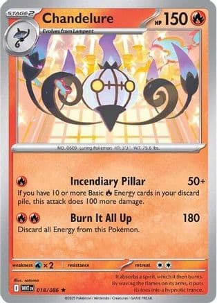 Chandelure — SV: White Flare Pokémon TCG card by satoma