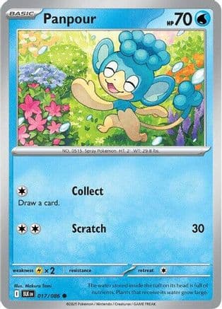 Panpour — SV: Black Bolt Pokémon TCG card by Makura Tami