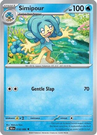 Simipour — SV: Black Bolt Pokémon TCG card by Makura Tami