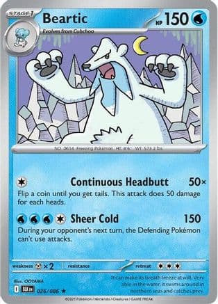 Beartic — SV: Black Bolt Pokémon TCG card by OOYAMA