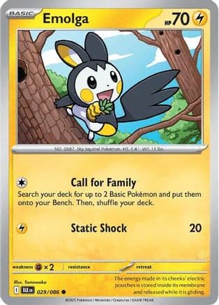 Emolga — SV: Black Bolt Pokémon TCG card by Tomowaka