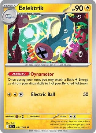 Eelektrik — SV: Black Bolt Pokémon TCG card by Jerky