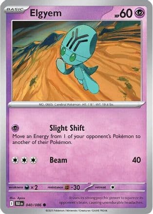 Elgyem — SV: Black Bolt Pokémon TCG card by Apios