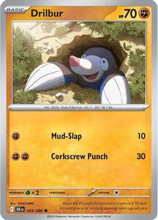 Drilbur — SV: Black Bolt Pokémon TCG card by OKACHEKE