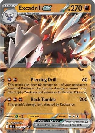 Excadrill ex — SV: Black Bolt Pokémon TCG card by N-DESIGN Inc.