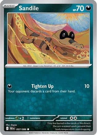 Sandile — SV: Black Bolt Pokémon TCG card by Gapao