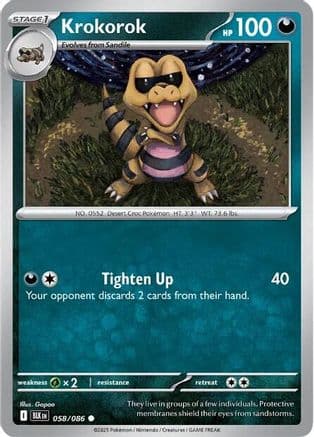 Krokorok — SV: Black Bolt Pokémon TCG card by Gapao