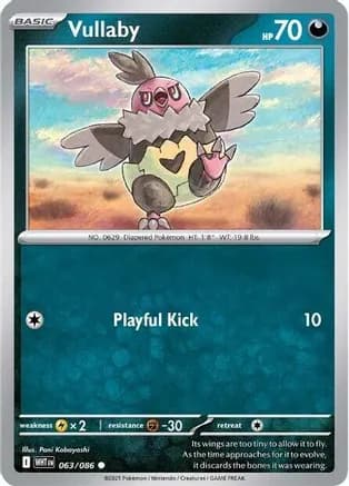 Vullaby — SV: White Flare Pokémon TCG card by Pani Kobayashi