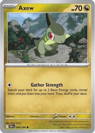 Axew — SV: Black Bolt Pokémon TCG card by Taiga Kasai