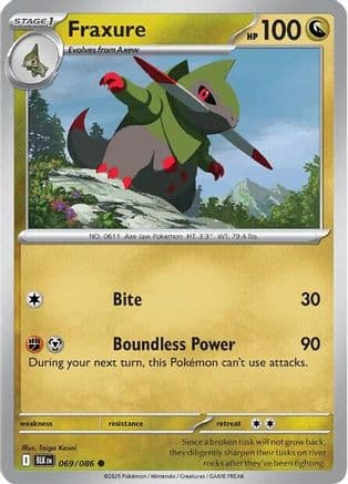 Fraxure — SV: Black Bolt Pokémon TCG card by Taiga Kasai