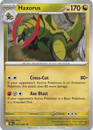 Haxorus — SV: Black Bolt Pokémon TCG card by Taiga Kasai