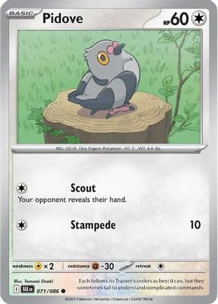 Pidove — SV: Black Bolt Pokémon TCG card by Tomomi Ozaki