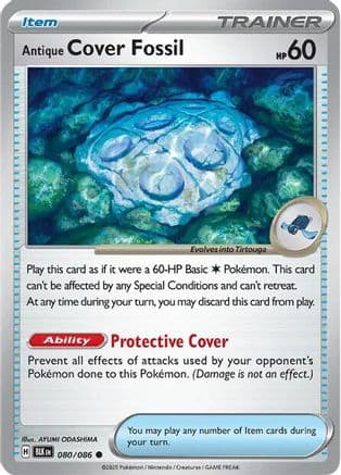 Antique Cover Fossil — SV: Black Bolt Pokémon TCG card by AYUMI ODASHIMA