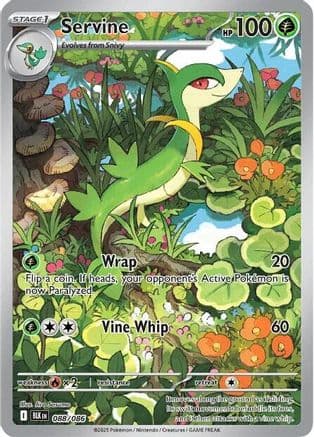 Servine - 088/086 — SV: Black Bolt Pokémon TCG card by Jiro Sasumo