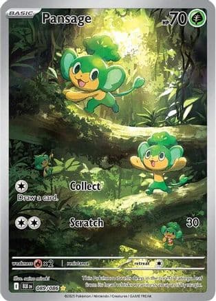 Pansage - 089/086 — SV: Black Bolt Pokémon TCG card by saino misaki