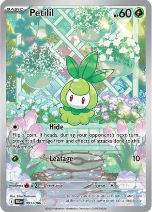 Petilil - 091/086 — SV: Black Bolt Pokémon TCG card by Tika Matsuno