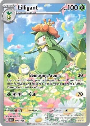 Lilligant - 092/086 — SV: Black Bolt Pokémon TCG card by En Morikura