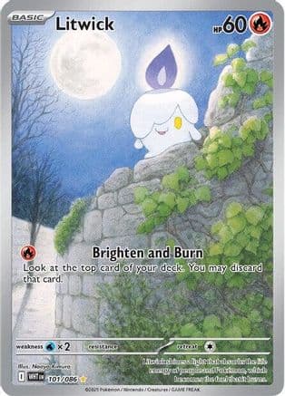 Litwick - 101/086 — SV: White Flare Pokémon TCG card by Asako Ito