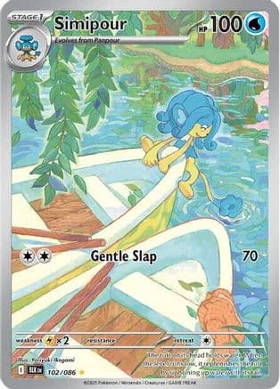 Simipour - 102/086 — SV: Black Bolt Pokémon TCG card by Yoriyuki Ikegami