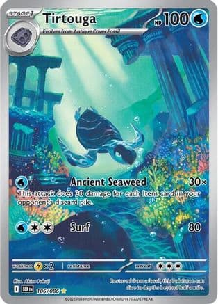 Tirtouga - 106/086 — SV: Black Bolt Pokémon TCG card by Akino Fukuji